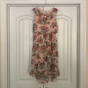 Girls pink floral dress